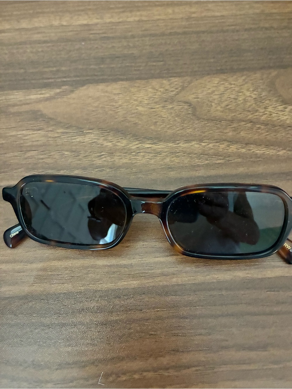 Women's WMP Ayla Tortoiseshell Rectangular Sunglasses - Brown